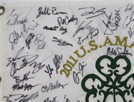 Field Signed 2011 US Amateur at Erin Hills Embroidered Flag - Including Spieth JSA COA