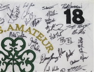 Field Signed 2011 US Amateur at Erin Hills Embroidered Flag - Including Spieth JSA COA