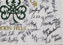 Field Signed 2011 US Amateur at Erin Hills Embroidered Flag - Including Spieth JSA COA