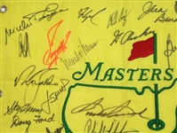 Masters UNDATED CHAMPS FLAG with 34 Signatures - FULL PSA/DNA One of the Finest Known!