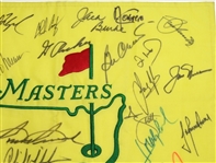 Masters UNDATED CHAMPS FLAG with 34 Signatures - FULL PSA/DNA One of the Finest Known!