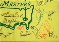 Masters UNDATED CHAMPS FLAG with 34 Signatures - FULL PSA/DNA One of the Finest Known!