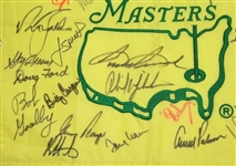 Masters UNDATED CHAMPS FLAG with 34 Signatures - FULL PSA/DNA One of the Finest Known!
