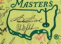 Masters UNDATED CHAMPS FLAG with 34 Signatures - FULL PSA/DNA One of the Finest Known!