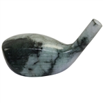 Hand Carved Golf Driver in Untreated Natural Jadeite Jade with Leather Box and GEM ID Report