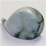 Hand Carved Golf Driver in Untreated Natural Jadeite Jade with Leather Box and GEM ID Report