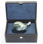 Hand Carved Golf Driver in Untreated Natural Jadeite Jade with Leather Box and GEM ID Report