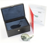 Hand Carved Golf Driver in Untreated Natural Jadeite Jade with Leather Box and GEM ID Report