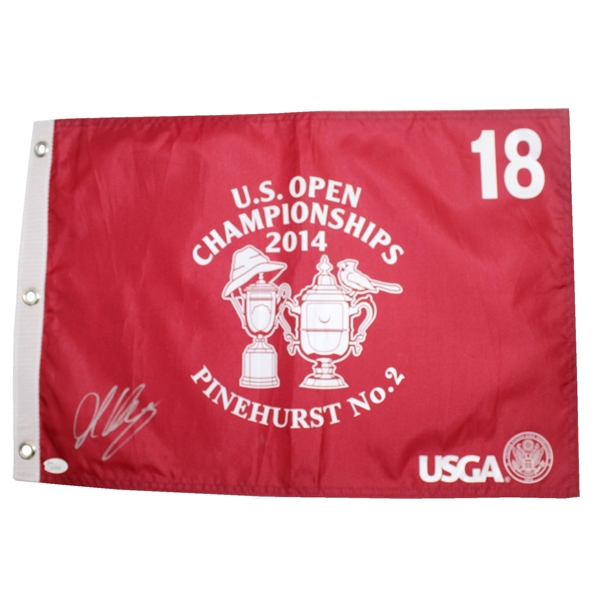 Martin Kaymer Signed 2014 US Open at Pinehurst Flag JSA #L57678