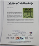 Arnold Palmer Signed 2014 Masters Embroidered Flag PSA/DNA #Y04188