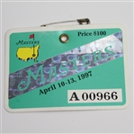 1997 Masters Tournament Badge - #A00966 - Tiger Woods Winner