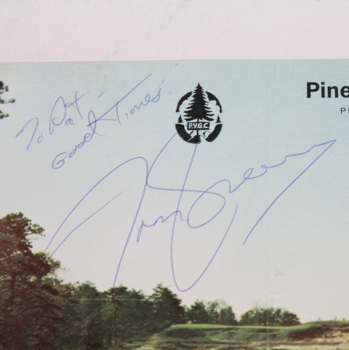 Lot Detail - Pine Valley Scorecard Signed by Tom Sneva JSA COA