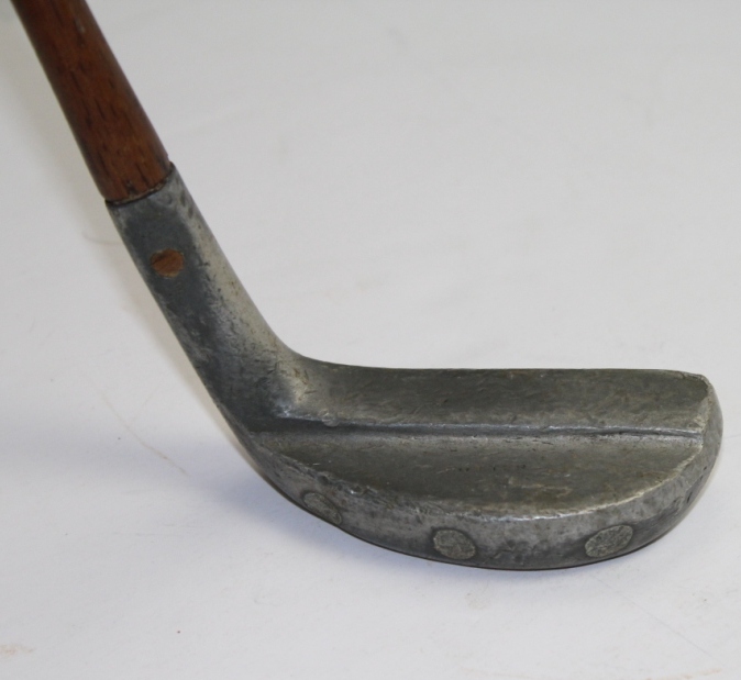 Lot Detail - Vintage Alluminum Head Putter with Lead Inserts and Wood Shaft