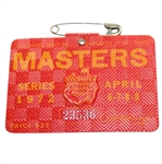 1972 Masters Tournament Badge #23536 - Jack Nicklaus 4th Masters Victory