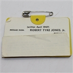 1973 Masters Tournament Badge #8531 - Tommy Aaron Winner