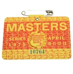 1975 Masters Tournament Badge #10764 - Jack Nicklaus 5th Masters Victory
