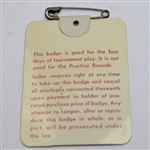 1981 Masters Badge #12176 - Tom Watson 2nd Masters Victory