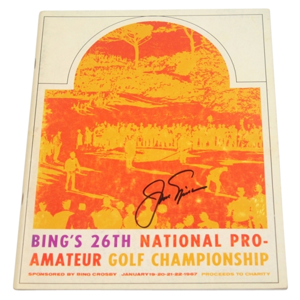 Jack Nicklaus Signed 1967 National Pro-Amateur Championship Program JSA ALOA