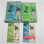 Lot of Four Jack Burke Signed 'Natural Way to Better Golf' Books/Pamphlets JSA ALOA