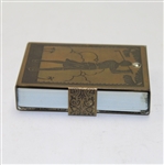 Decorative Metal Lady Golfer Post Swing Card Holder