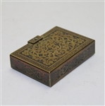 Decorative Metal Lady Golfer Post Swing Card Holder