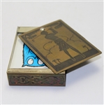 Decorative Metal Lady Golfer Post Swing Card Holder