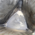 Three Scallop Design Tray with Figural Putting Golfer in Center