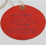 1967 Masters Tournament Wednesday Ticket( Par 3) - #4695-Arnold Palmer Win!