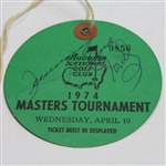 1974 Masters Tournament Wednesday Ticket - #9856 Signed by Tennessee Ernie Ford JSA ALOA