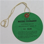 1974 Masters Tournament Wednesday Ticket - #9856 Signed by Tennessee Ernie Ford JSA ALOA