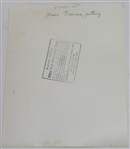 Jerome Travers (D-1951, US Open Champ) Signed Album Page with Vintage Wire Photo JSA ALOA