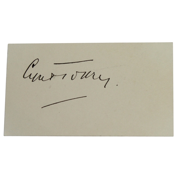 Cyril Tolley(D-78) Brit. Am. Champ, Walker Cup, Bobby Jones Foe Signed Cut JSA ALOA