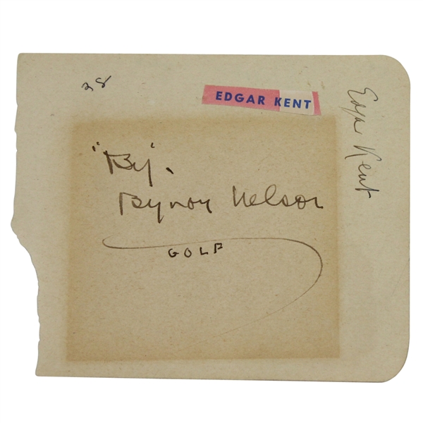 Byron Nelson Vintage Signature with Matted Photo JSA ALOA