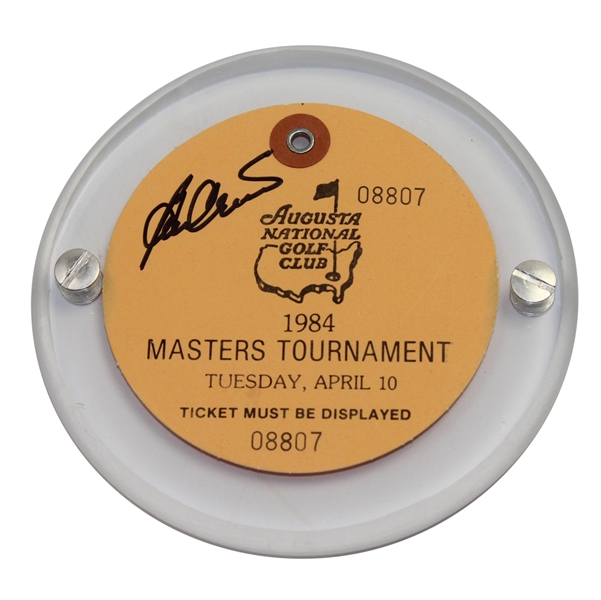 Ben Crenshaw Signed 1984 Masters Tuesday Ticket #08807 JSA ALOA