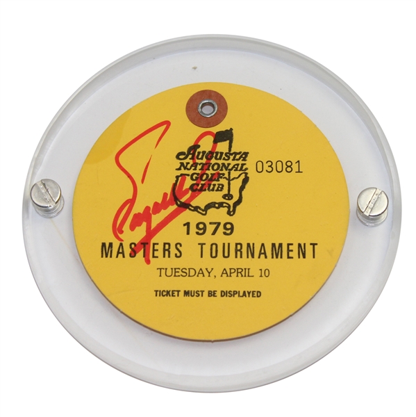 Fuzzy Zoeller Signed 1979 Masters Tuesday Ticket #03081 JSA ALOA