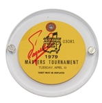 Fuzzy Zoeller Signed 1979 Masters Tuesday Ticket #03081 JSA ALOA