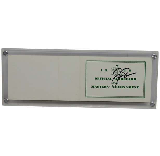 Jack Nicklaus Signed 1986 Masters Tournament Official Scorecard JSA ALOA