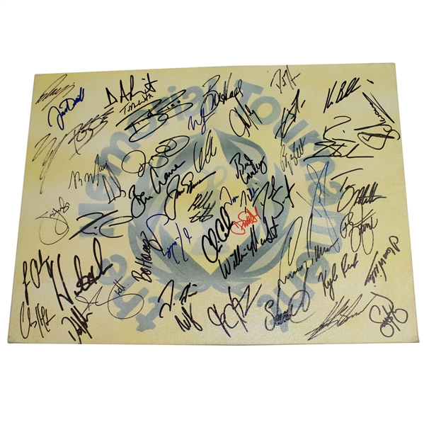 Multi-Signed Memorial Tournament Board With Rory, Bubba, J.Day & Jack JSA ALOA