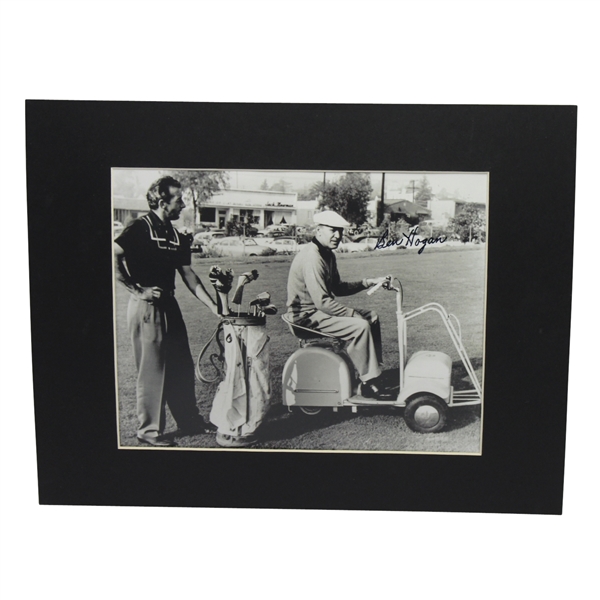 Ben Hogan Signed 8x10 B&W Photo - Sitting in Golf Cart JSA ALOA