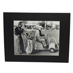 Ben Hogan Signed 8x10 B&W Photo - Sitting in Golf Cart JSA ALOA