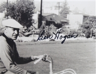 Ben Hogan Signed 8x10 B&W Photo - Sitting in Golf Cart JSA ALOA