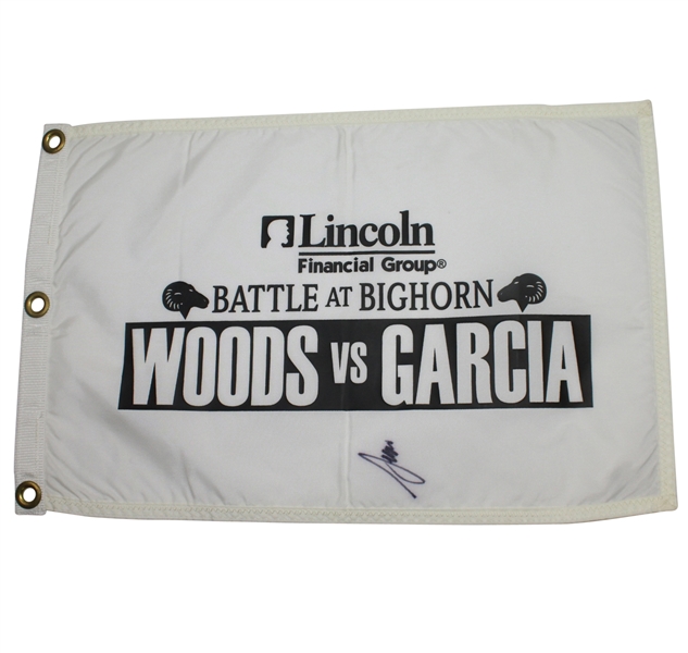 Sergio Garcia Signed Woods vs Garcia Battle at Bighorn Flag JSA ALOA
