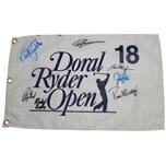 Multi-Signed W/ 7 past Doral Ryder Champs On Flag - Faldo, Floyrd, Norman, and others JSA ALOA