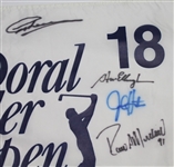 Multi-Signed W/ 7 past Doral Ryder Champs On Flag - Faldo, Floyrd, Norman, and others JSA ALOA