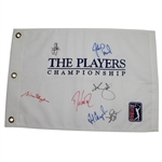 Multi-Signed W/ 7 Champs of The Players Championship Embroidered Flag JSA ALOA