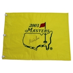 Champion Mike Weir Signed 2003 Masters Embroidered Flag JSA ALOA
