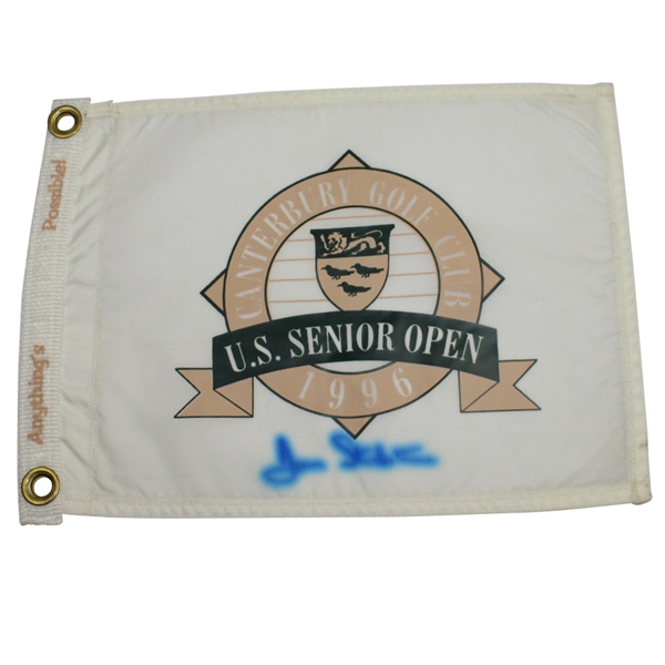 Champion Dave Stockton Signed 1996 US Senior Open at Canterbury Flag JSA ALOA