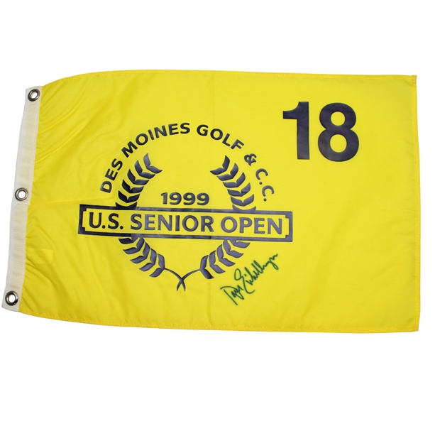 Dave Eichelberger Signed 1999 US Senior Open Championship at Des Moines Flag JSA ALOA