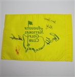 Multi-Signed Augusta National Unofficial Screen Flag JSA ALOA