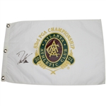 David Toms Signed 2001 PGA Championship at Atlanta Athletic Club Embroidered Flag JSA ALOA